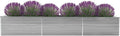 Metal Raised Garden Bed for Vegetables Outdoor Garden Raised Planter Box Backyard Patio Planter Raised Beds for Flowers Herbs Fruits Garden Raised Bed Galvanized Steel 189x31.5x17.7 Gray