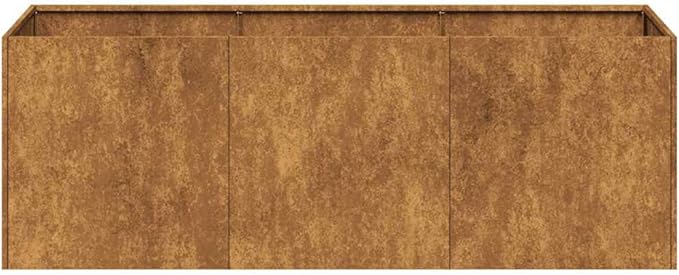 Large Rusty Corten Planter Box Rectangular 15.7x47.2x15.7 in Weathering Steel Outdoor Garden Planter for Patio &amp Terrace with Ample Soil Space