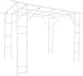 Extra Tall Garden Arch Trellis Metal Walkway Arbor Pergola with Pe Overmolding Plant Support Rack Trellises for Home Yard Plantation Garden and so On (White 118.08 * 78.72 * 90.48in)