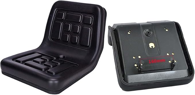 Tractor Seat Lawn Mower Seat Comfortable PU Leather with Back Rest Harvesters Seat Universal for Rice Transplanters Excavator Bracket Model