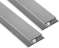 Aluminum H Connectors - Fits 4mm 6mm 8mm or 10mm Twin-Wall Greenhouse Panels Join 2 Pieces of Panels Together 4-Foot Length 10 Pieces (4mm Aluminum H Connectors)