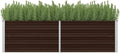 Raised Garden Beds Outdoor Balcony Planter Boxes Garden Raised Bed Brown 63x15.7x17.7 Galvanized Steel Suitable for Garden Terrace and Balcony planters
