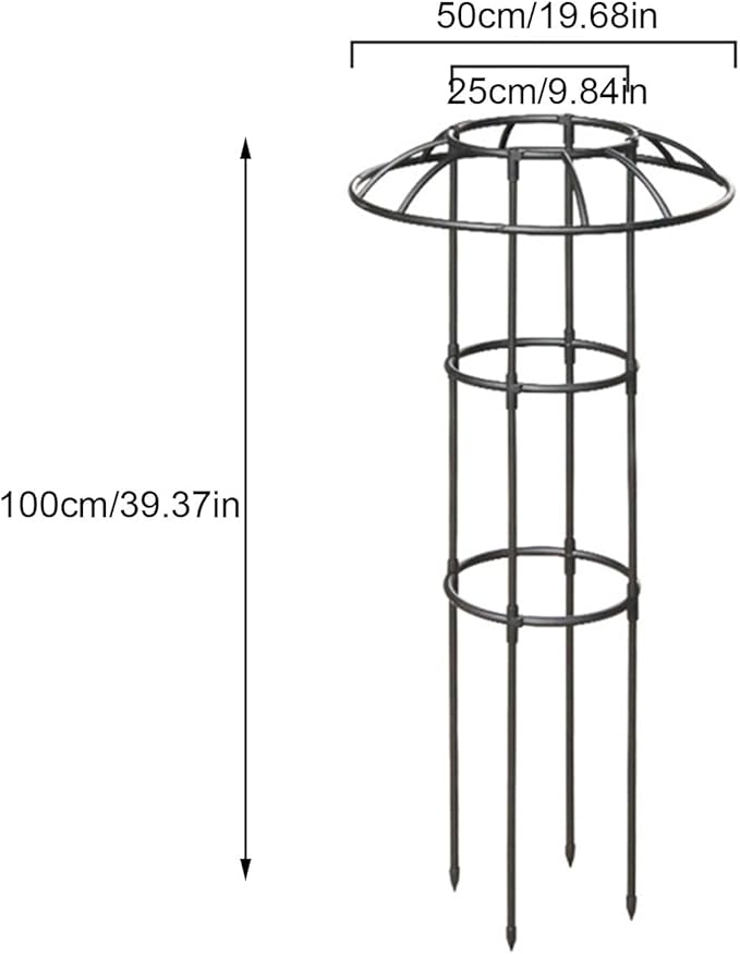Garden Umbrella TrellisVertical Decorative Climbing Plants SupportOutdoor Flower Support Cage | for Vine Rose Clematis Vegetable Dragon Fruit Cucumber Hydrangeas Jasmine
