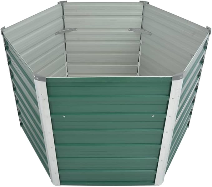 SKM Garden Raised Bed Garden Raised Bed Galvanized Steel 50.8x50.8x31.3 Green