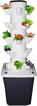 Hydroponic Growing System Kit30-plants Indoor Vertical Tower Garden System Kitsmart Garden Hydroponic Germination Kit Vegetable Tower With Pump For Herbs Fruits And Vegetables(25 holes White)