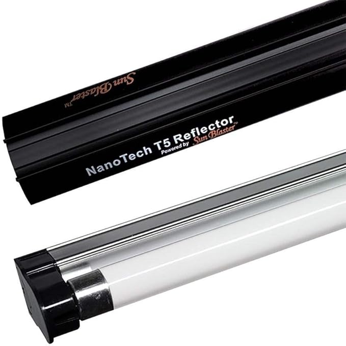 SunBlaster SL0900303 39W 6400K 3' 120V Hydroponic Grow Light Lamp Ballast Fixture w/NanoTech T5HO Reflector for Indoor Home Gardens &amp Plants 2 Pack