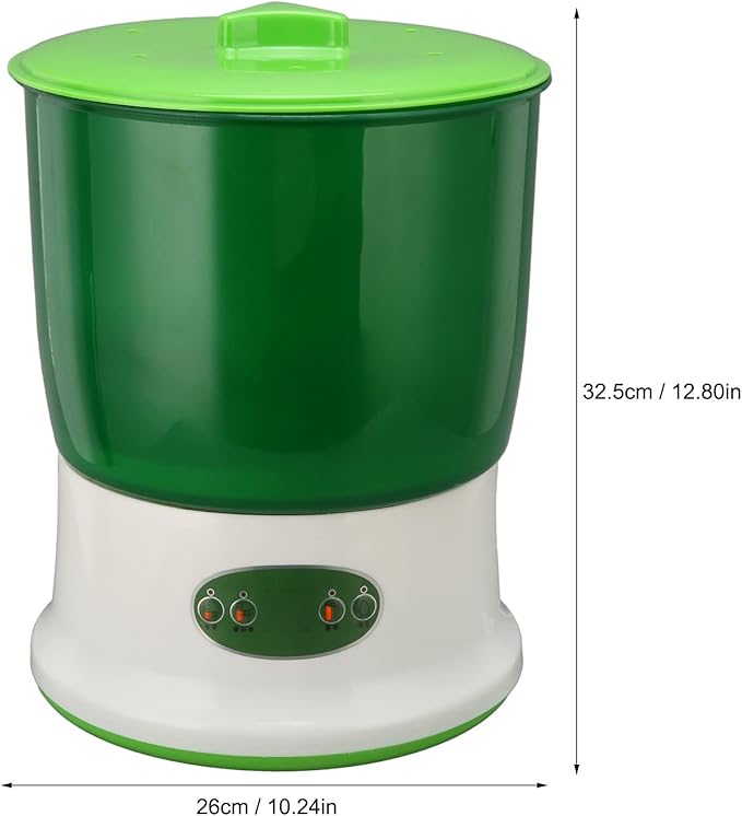 Bean Sprouts Machine Large Capacity Germination Kits Food Grade 360 Degrees Sprayer Widely Used Bean Sprouts Yoghurt Natto Grow Kit(110V U.S. Regulation)