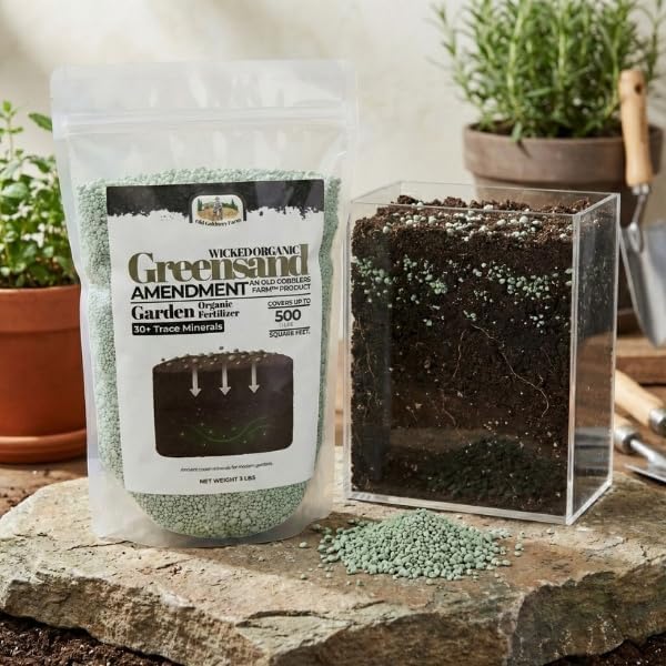 Old Cobblers Farm Greensand Fertilizer Soil - Lawns Gardens Trees Shrubs Container Plants - Organic Sustainable Soil Improvement (5 lbs | 10 lbs | 15 lbs | 20 lbs) (10lbs)
