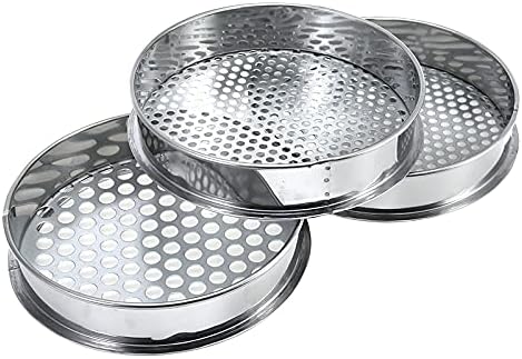 1pc Metal Garden Sieve 6/7/12mm Riddle For Composy Soil Stone Mesh Gardening Tool Soil Sieve (Color : 6mm)