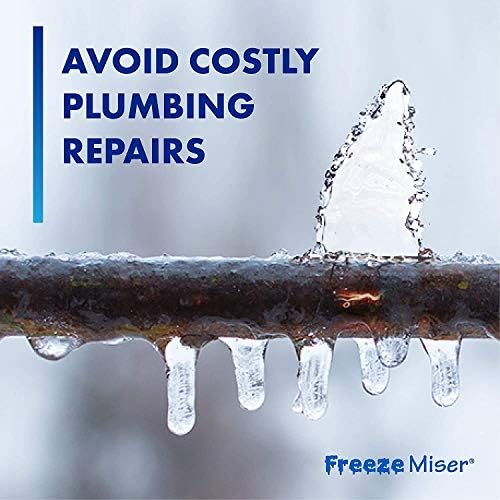Freeze Miser Outdoor Faucet &amp Spigot Freeze Protection – Patented Valve Shield Activates at Water Temperature Below 37°F/3°C – Durable Winter Cover Alternative – Quick Install Saves Water – 2 Pa