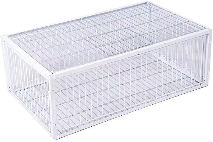 Big Foldable Galvanised Pigeon Dove Bird Trap Cage Feral Pigeon Humane Way with The one-Way Entrance Trapping Pigeons Doves in Cages