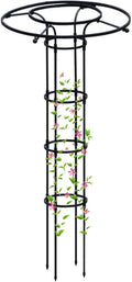 Garden Obelisk Trellis for Climbing Plants3ft 4ft 5ft 5.9ft 6.9ft Tall Vertical Metal Umbrella Trellis Tower Frame Outdoor Flower Support Cage Climbing Stand Rack for Vines Rose (Size : 90cm/3ft)