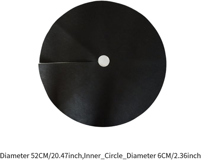12 Pieces Tree Mulch Ring Tree Guards Heavy Duty Tree Disc Plant Cover Black Weed Barrier Fabric Mulch Mat for Landscaping Diameter 52 cm