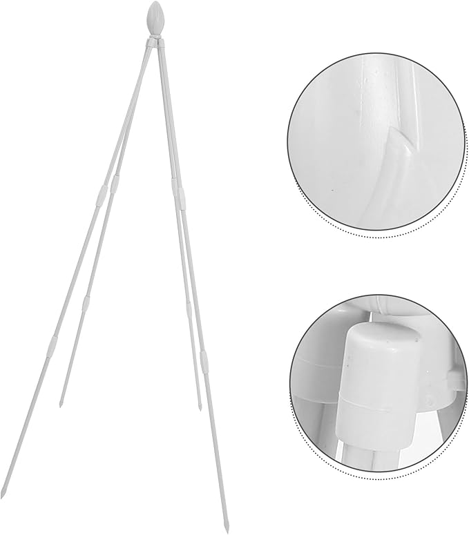 Garden Trellis Plant Trellis Climbing Vine Support Outdoor 120cm White Iron Wire Four-Legged Minimalist Climbing Rack for Clematis and Cucumbers
