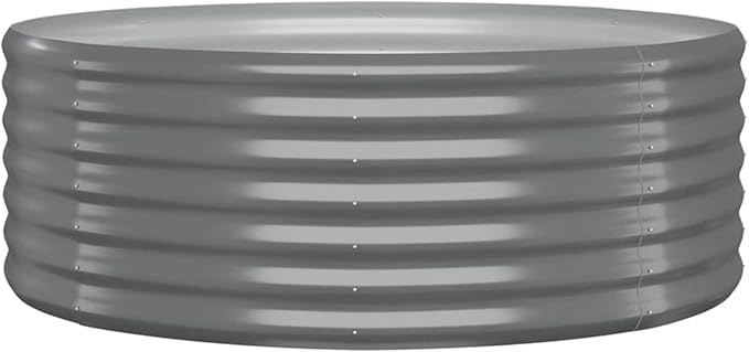 Raised er BedRaised Planters for GardenOutdoor er BoxPatio Raised Bed Powder-Coated Steel 39.4x39.4x14.2 Gray