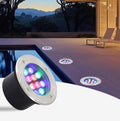 LED Landscape Lights - Outdoor Buried Lights Recessed Ground Spotlight IP67 Waterproof Floor Lamp Lawn/Terrace/Garden Ground Illumination Path Light Easy to Install(Red3W) (Blue 36W)