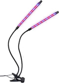 SEIWEI LED Plant Lamps Double Head Grow Light for Indoor Plant Full Spectrum LED Grow Lights with Timer Setting 3/9/12H Auto On&ampOff Flexible Gooseneck (2 Head)