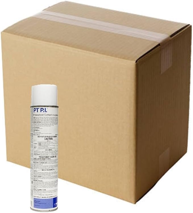 BASF PT PI Pressurized Contact Insecticide Spray Quick Knockdown for Crawling &amp Flying Insects Bed Bugs Cockroaches Flies Fast Drying Indoor Use 14 oz (case of 12)