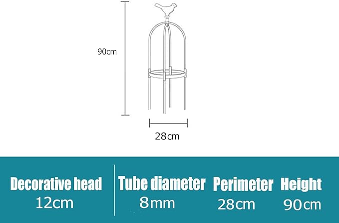 2 Pack Garden Trellis for Climbing Plants Trellis for Potted Plants Tomato Cage Pots Rustproof Metal Plant Flower Trellises Clematis Vine Jasmine Support Outdoor Indoor(Black28 * 90cm/11*35.4)