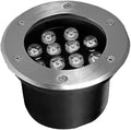 Recessed LED Buried Lights Outdoor Landscape Lamp IP67 Waterproof Stainless Steel LED Spotlight AC85-265V Low Voltage Round Lawn Lamp Deck Courtyard Floor LYellow Light 1 W