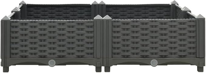 Raised BedGarden PlantersGarden PlantersGarden CenterpiecesGarden BedsRaised Beds for Growing FlowersHerbs and Fruits31.5x31.5x9.1 Polypropylene