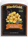 Black Gold Peat Moss - Moisture-Retaining Professional Grade - 2.2 cu ft - Peat Moss