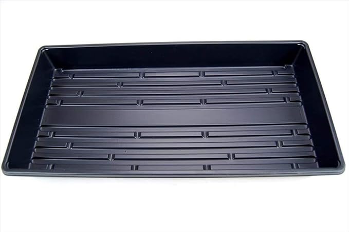 Living Whole Foods 100 Plant Growing Trays (No Drain Holes) - 20inches x 10inches - Perfect Garden Seed Starter Grow Trays: for Seedlings Indoor Gardening Growing Microgreens Wheatgrass &amp More
