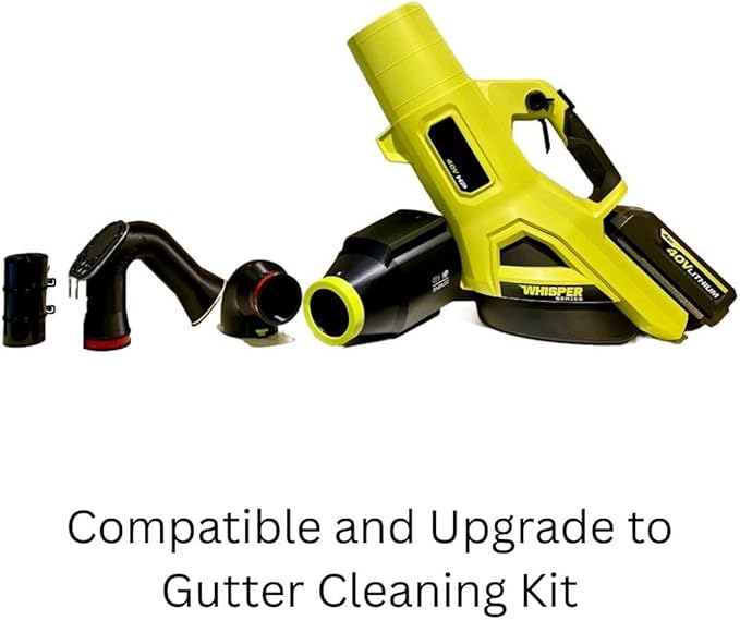 ArloCatcher Car Drying Nozzle for RYOBI Leaf Blower - Durable ABS Body with Soft TPU Tip - Compatible with RYOBI 40V Whisper 730 650 600 CFM Leaf Blowers (not for 800CFM)