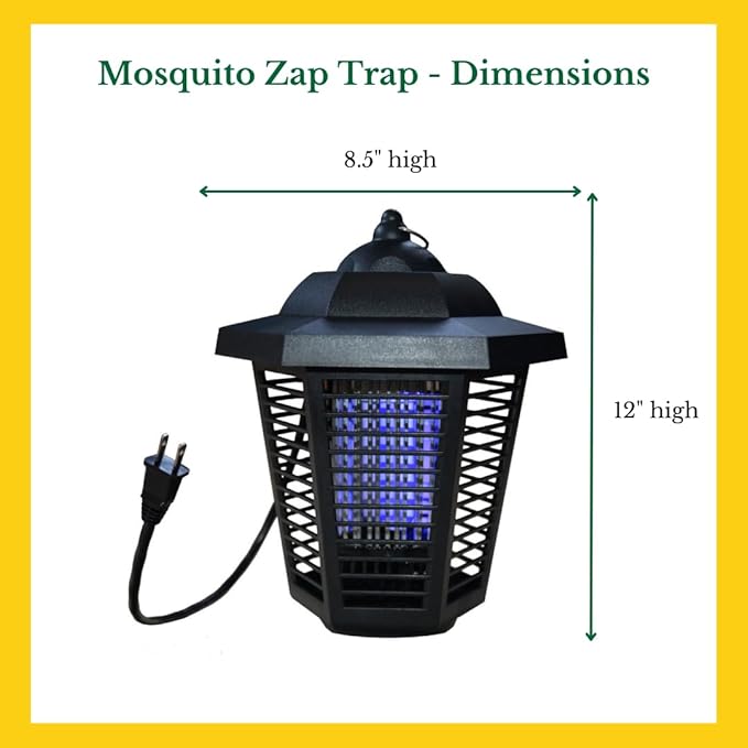 Best Bee Brothers Weatherproof Bug Zapper Outdoor Mosquito Zapper 1/2 Acre Coverage 12 x 8.5