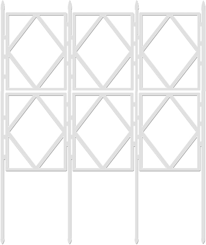 LTSRLL Large Metal Garden Trellis 90cm/35.4in 120cm/47.2in 150cm/59in 180cm/70.8in 220cm/86.6in Hoya Support Foldable Climbing Plant Stake(White90cm/35.4in)