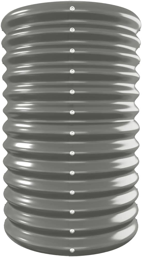 SKM Garden Raised Bed Powder-Coated Steel 130.7x15.7x26.8 Gray (18.28 KG/40.216 LBS)