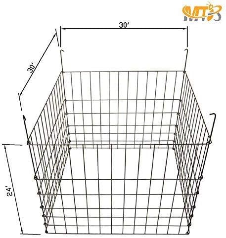 Garden Wire Compost Bin 30x30x24 inches Black Garden Bed Fencing