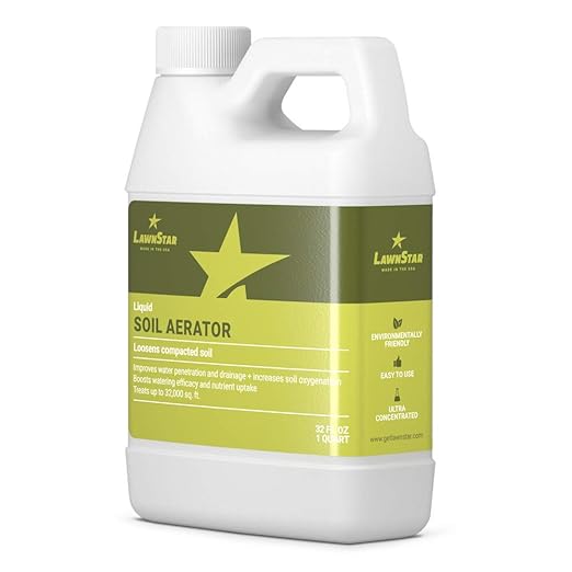 Liquid Lawn Aerator (32 fl oz) - Loosens &amp Conditions Compacted Soil - Alternative to Core and Mechanical Aeration - Improves Water Penetration &amp Drainage + Soil Oxygenation - American Made