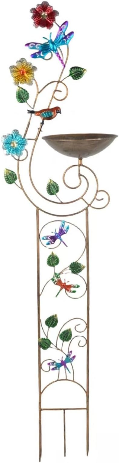 Vintage Iron Garden Trellis 60 Inch Rustproof Outdoor Plant Structure Easy Assembly No Tools Oxidation Iron Plant Stand