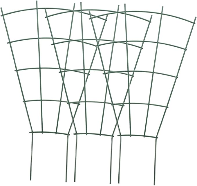 Toyvian 3pcs Small Metal Trellis for Indoor Climbing Plants Plant Support Easy to Install Elegant Design for Home and Garden Use Green