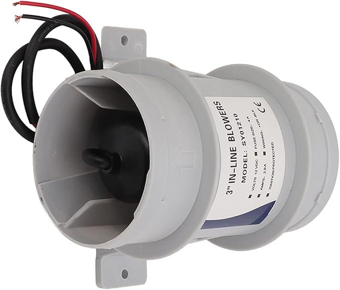 12V Inline Blower High Air Compact 3 Inch Inline Duct Fan for Ducting