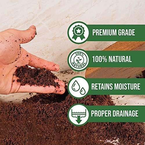 Coco Coir for Plants 2-Pack – 2.6 Cu. Ft. Compressed Coconut Coir Bricks 10 lb. Organic Low EC pH Balanced Coco Peat for Indoor &amp Outdoor Gardening Potting Soil Indoor Plant Soil