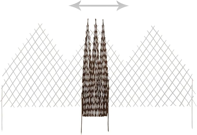 SKM Garden Trellis Fences 5 pcs 170x105 cm Willow (Weight-12KG)