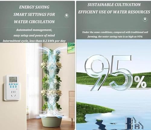 Vertical Hydroponics Growing System Tower with Foldable LED Light 5-Layer Auto Water Circulation Garden for Herbs Fruits &amp Vegetables Indoor Hydroponic Kit