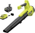 RYOBI ONE+ 18V 100 MPH 350 CFM Cordless Battery Variable Speed Jet Fan Leaf Blower with Battery and Charge (Renewed)