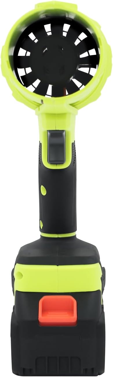 Handheld Electric Cordless Leaf Blower 21000RPM Leaf Blower with 540G Wind Pressure &amp 450W Power Handheld Blowers with 2 Battery &amp 1 Charger for Blow Leaves &amp Dust (Green)