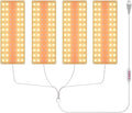 4Head LED Plant Lights DC5V Indoor Full Spectrum Seedling Planting Panel Lamp Dimmable Hydroponic System UV/IR Auto On/Off 8/12/16hours Timer Greenhouse Tent Cultivate Flower Succulents Fill Lamp