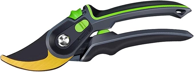 Gardening Tools Heavy Duty Plant Trim Horticulture Hand Pruner Cut Secateur Shrub Garden Scissor Tool Anvil Branch Shear Orchard Pruning Shears for Fruit Trees (Color : Black)