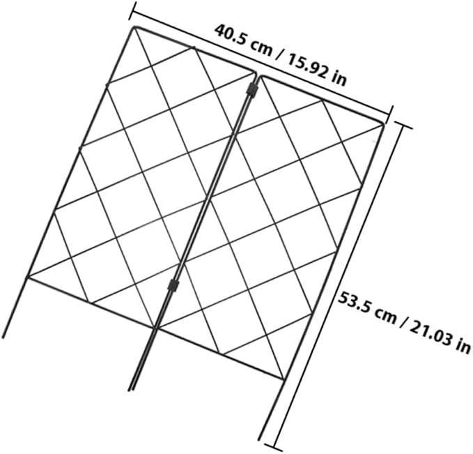 Sewroro 2pcs Garden Trellis for Climbing Plants Outdoor and Indoor Foldable Plant Support Stakes 20x53cm Vegetable and Vine Climbing Frame for Patio and Garden Use