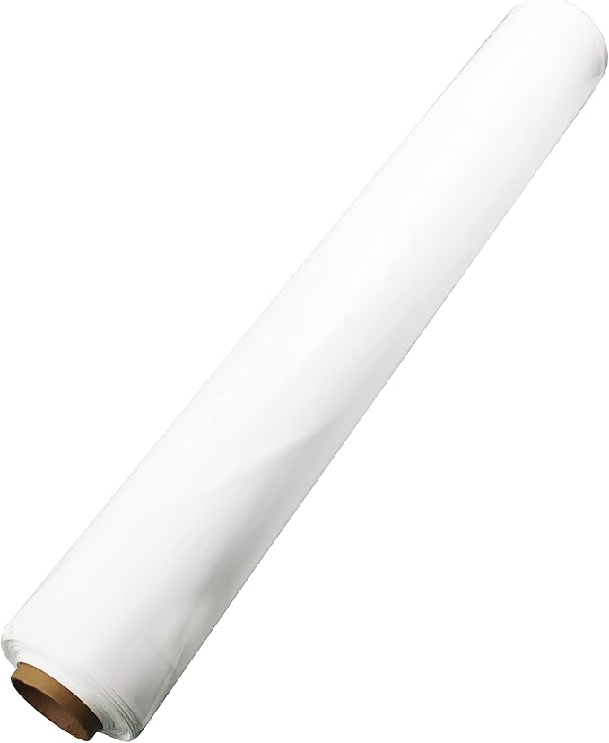 HFS(R White Greenhouse Plastic Film Polyethylene Film 6 mil Anti-UV for Gardening Agriculture 20X25FT