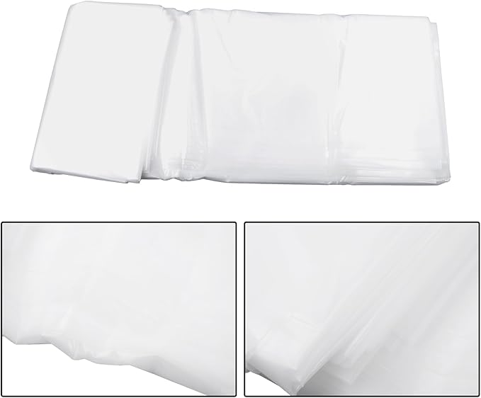 WFLNHB 25 x 50ft 6 Mil Heavy Duty Weatherproof Clear Greenhouse Plastic Sheeting Polyethylene Film for Garden Henhouse and Nursery