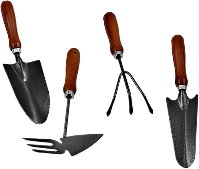 VICASKY 12pcs Mini Garden Tool Set Thicken Iron Spade and Shovel for Planting Weeding and Cultivating and Lightweight Gardening Tools for Plant