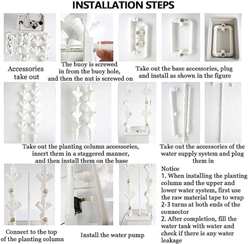 Hydroponics Growing System Vertical Grow TowerVegetable Plant Tower2/3/4 Columns Hydroponic Growing Kit Hydroponic Tower Grow SysGift for Gardening Lover - Home GrowVeggies &amp Frui