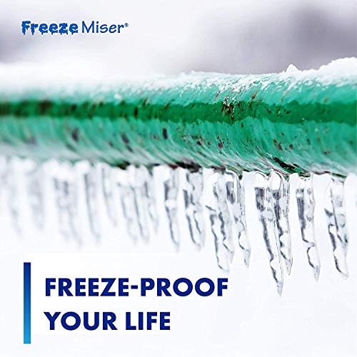 Freeze Miser Outdoor Faucet &amp Spigot Freeze Protection – Patented Valve Shield Activates at Water Temperature Below 37°F/3°C – Durable Winter Cover Alternative – Quick Install Saves Water – 2 Pa