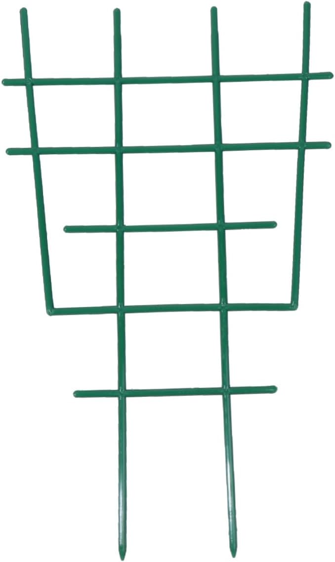 15pcs Garden Trellis for Climbing Plants Plastic Support Cage for Vertical Growth Easy to Assemble Plant Rack for Flowers and Vegetables Heavy-Duty Design Green Coating